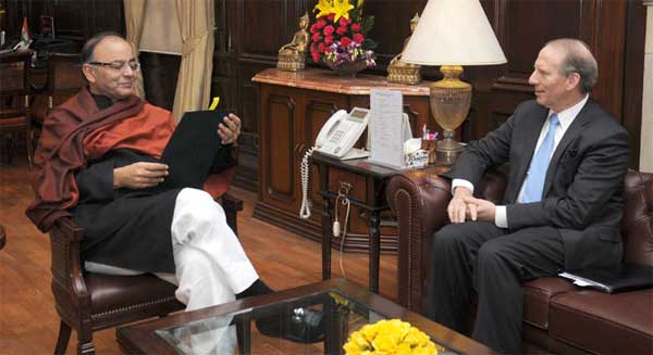 The President of the Council on Foreign Relations, USA, Richard N. Haass calls on the Minister for Finance, Corporate Affairs and Information & Broadcasting, Arun Jaitley 5 The President of the Council on Foreign Relations, USA, Richard N. Haass calls on the Union Minister for Finance, Corporate Affairs and Information & Broadcasting, Arun Jaitley, in New Delhi on January 14, 2015.