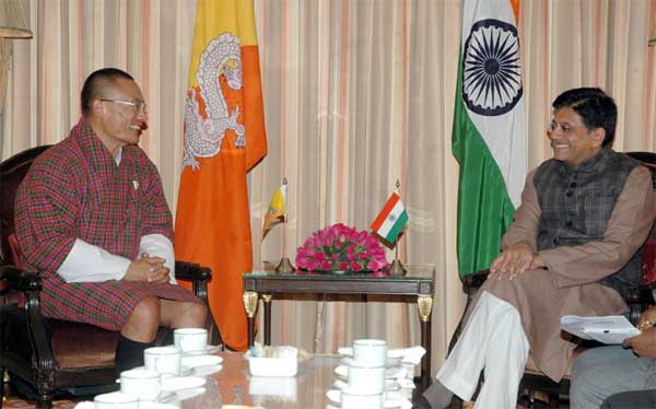 The Prime Minister of Bhutan, Tshering Tobgay calling on the MoS (IC) for Power, Coal and New and Renewable Energy, Piyush Goyal 9 The Prime Minister of Bhutan, Tshering Tobgay calling on the Minister of State (Independent Charge) for Power, Coal and New and Renewable Energy, Piyush Goyal, in New Delhi on January 14, 2015.