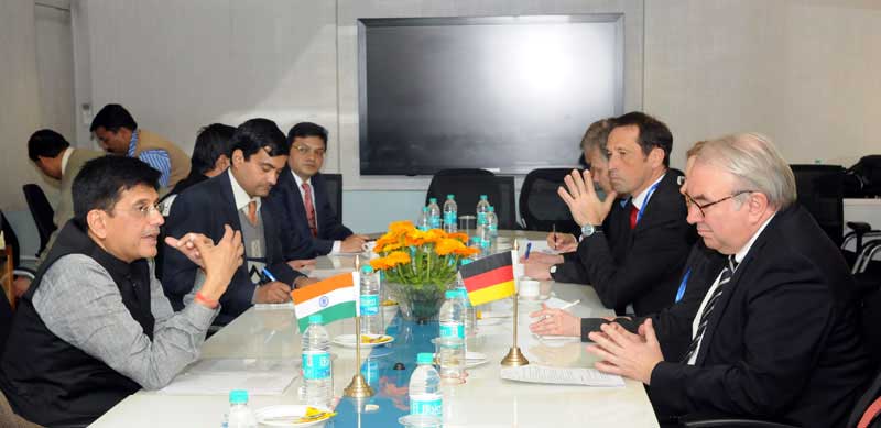 The Parliamentary State Secretary, Germany, Uwe Backmeyer meeting the MoS (IC) for Power, Coal and New and Renewable Energy 1 The Parliamentary State Secretary, Germany, Uwe Backmeyer meeting the Minister of State (Independent Charge) for Power, Coal and New and Renewable Energy, Piyush Goyal, in New Delhi on February 13, 2015.