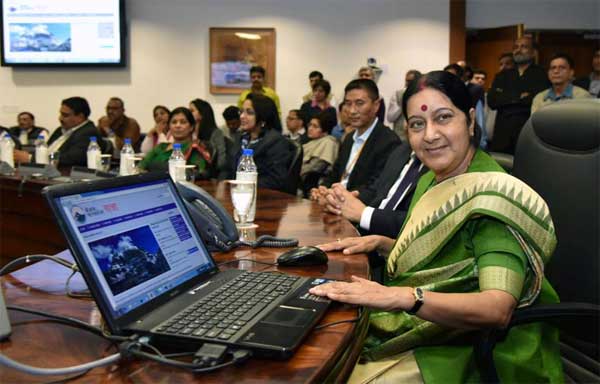 The Minister for External Affairs and Overseas Indian Affairs, Sushma Swaraj announces Kailash Mansarovar Yatra 2015 1 The Union Minister for External Affairs and Overseas Indian Affairs, Sushma Swaraj announces Kailash Mansarovar Yatra 2015 and launches KMY website & bilingual Interactive Voice Response System (IVRS), in New Delhi on February 19, 2015.