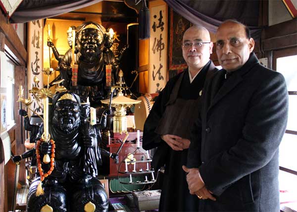 The Union Home Minister, Rajnath Singh at the Buddhist Temple, in Sendai, Japan on March 14, 2015 1 The Union Home Minister, Rajnath Singh at the Buddhist Temple, in Sendai, Japan on March 14, 2015
