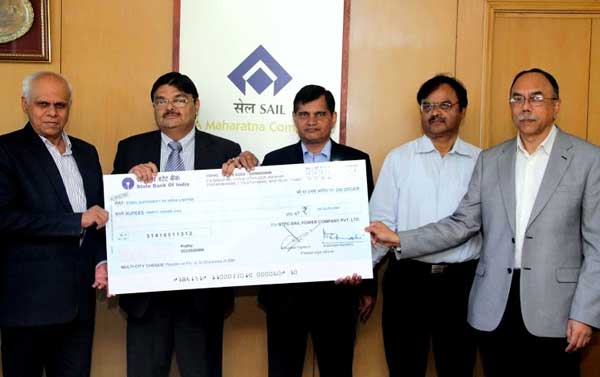 SAIL receives dividend from NSPCL 1 21nspcl_cheque