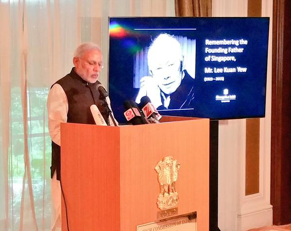 Lee was the tallest leaders of our times : Modi 7 modi-singapore1