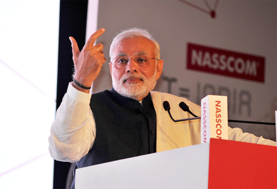 PM Modi seeks ideas for PMO mobile app 1 Prime Minister Narendra Modi addressing at the Silver Jubilee Celebration Ceremony of NASSCOM