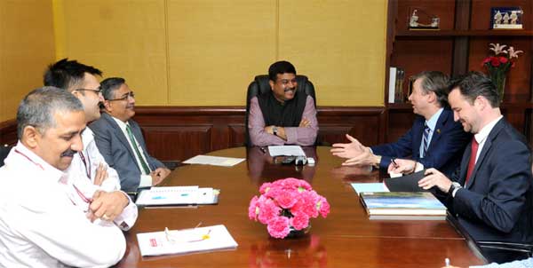 A delegation led by the Ambassador of the Kingdom of Belgium to India, Jan Luykx meeting the MoS for Petroleum and Natural Gas (IC), Dharmendra Pradhan 6 A delegation led by the Ambassador of the Kingdom of Belgium to India, Jan Luykx meeting the Minister of State for Petroleum and Natural Gas (Independent Charge), Dharmendra Pradhan, in New Delhi on April 07, 2015.