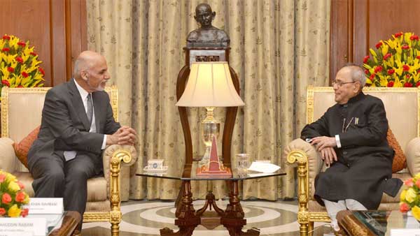 The President of the Islamic Republic of Afghanistan, Dr. Mohammad Ashraf Ghani calling on the President, Pranab Mukherjee, 1 The President of the Islamic Republic of Afghanistan, Dr. Mohammad Ashraf Ghani calling on the President, Pranab Mukherjee, at Rashtrapati Bhavan, in New Delhi on April 28, 2015.