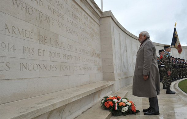 India a land of peace, asking for UNSC seat as its right : Modi 1 Prime Minister Narendra Modi at the World War I Memorial, in Neuve-Chapelle, France