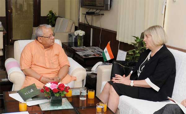 The Ambassador of Slovenia to India, Darga Bavdaz-Kuret calling on the Minister for Micro, Small and Medium Enterprises, Kalraj Mishra 1 The Ambassador of Slovenia to India, Darga Bavdaz-Kuret calling on the Union Minister for Micro, Small and Medium Enterprises, Kalraj Mishra, in New Delhi on May 18, 2015.