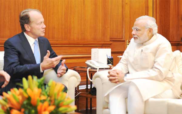 The Chairman, CISCO, John Chambers calls on the Prime Minister, Narendra Modi, in New Delhi on June 18, 2015. 1 The Chairman, CISCO, John Chambers calls on the Prime Minister, Narendra Modi, in New Delhi on June 18, 2015.