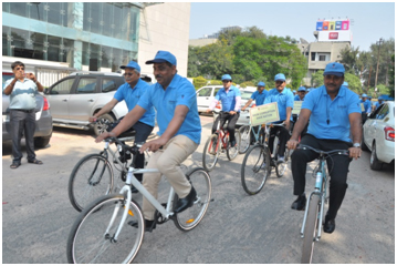 VIGILANCE AWARENESS WEEK OBSERVED AT OIL 4 Sri U P Singh,IAS,Additional Secretary (Exploration), MoPNG and CMD,OIL, participating in the cycle rally along with the Directors, CVO and employees of OIL