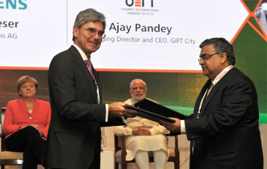 Indian, German firms ink five agreements 1 PM Narendra Modi & German Chancellor, Dr. Angela Merkel witnessing the exchange of agreements at the Indo-German Summit 2015