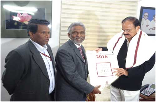 HUDCO Calendar and Diary 2016 were released by M Venkaiah Naidu, the Minister of Urban Development, Housing &Urban Poverty Alleviation 1 The HUDCO Calendar and Diary 2016 were released by M Venkaiah Naidu, the Minister of Urban Development, Housing &Urban Poverty Alleviation &Parliamentary Affairs. Dr. M Ravi Kanth, CMD, HUDCO and PRK Naidu, CVO HUDCO, were present.