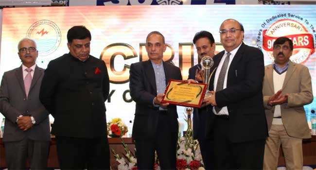 REC bags CBIP Award for Best Power Financing Company 1 05rec award