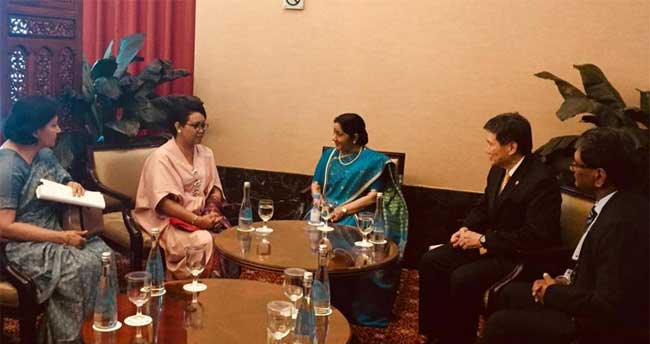 Sushma meets new Asean Secretary General 1 06sushma with asean Secreta