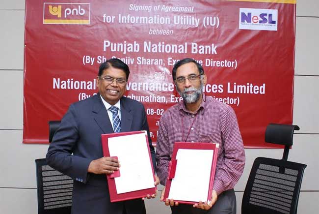 PNB signed an agreement for Information Utility with National E-Governance Services Ltd 1 09pnb mou