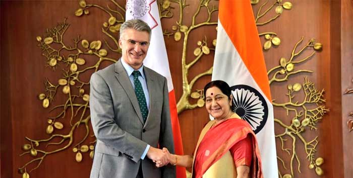 India, Malta discuss steps to strengthen ties 1 06sushma with min malta