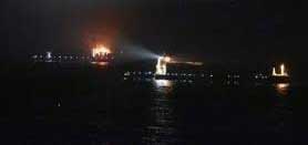Container ship catches fire off Agatti Isle, 4 missing 1 07container fire