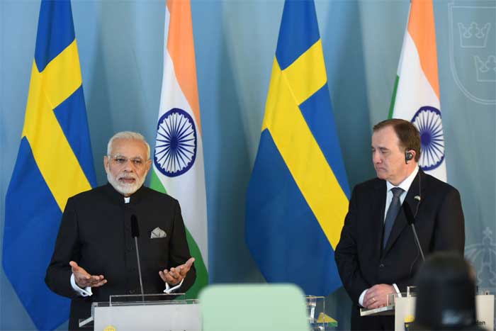Modi meets Swedish PM ahead of talks 1 18modi with pm sweden