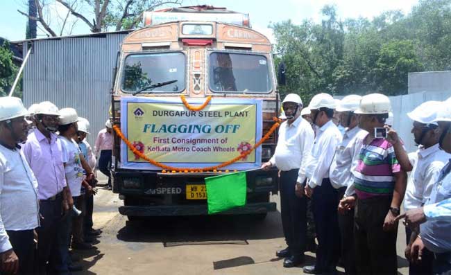 SAIL - DSP substitutes import, despatches 1st consignment of Wheels for Kolkata Metro 1 29sail consignment