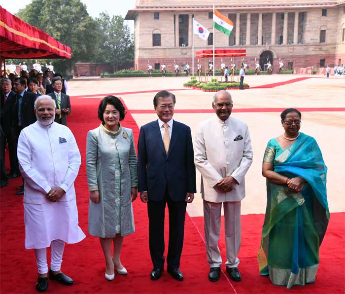 S.Korean President accorded ceremonial welcome 1 10welcome