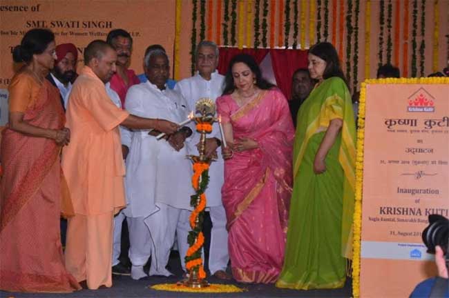 UP CM INAUGURATES VRINDAVAN WIDOWS’ HOME BUILT BY NBCC 1 03up cm inaug
