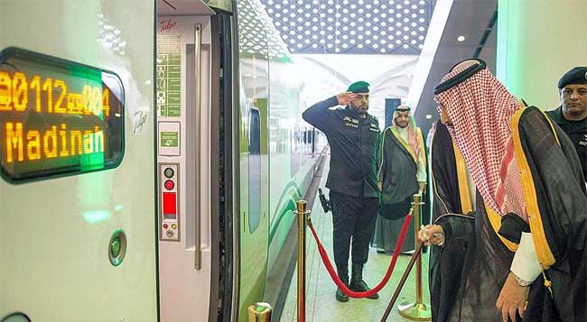 Saudi king inaugurates Mecca-Medina high speed train line 1 26saudi high speed train