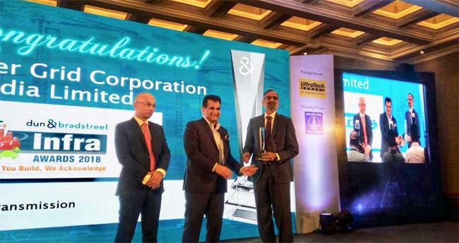 POWERGRID conferredwith D&B Infra Award-2018 1 01powrgrid award