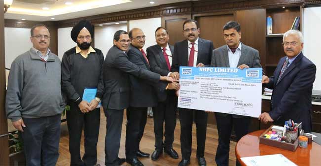NHPC pays Interim Dividend of Rs. 526.53 crore 1 06nhpc dividend