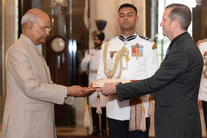 ENVOYS OF FOUR NATIONS PRESENT CREDENTIALS TO PRESIDENT OF INDIA 4 25credential nicaragua