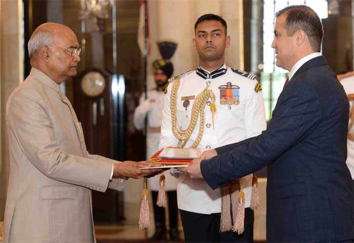 ENVOYS OF FOUR NATIONS PRESENT CREDENTIALS TO PRESIDENT OF INDIA 2 25credential tajikistan
