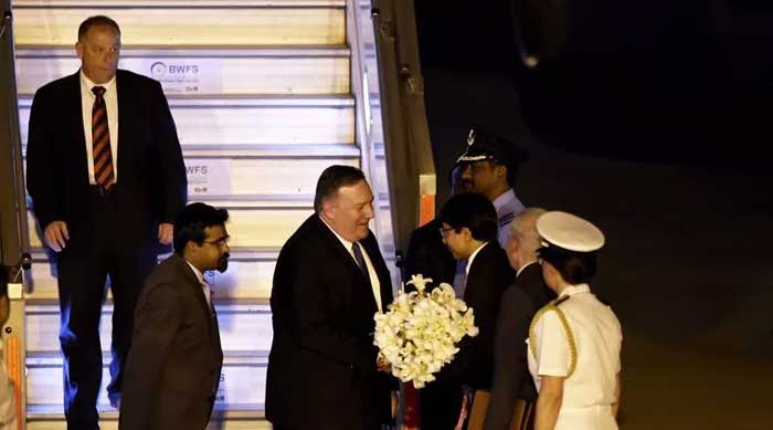 US Secretary of State Mike Pompeo arrives Delhi 1 26pompeo delhi