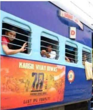 Vinyl stickers on 218 train coaches to remember Kargil heroes 1 18kargil poster