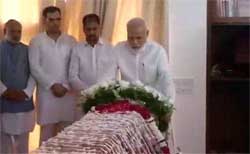 President, PM pay tributes to Sushma Swaraj 1 07modi tribute