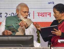 PM reviews economy with Sitharaman 1 15modi seetharaman