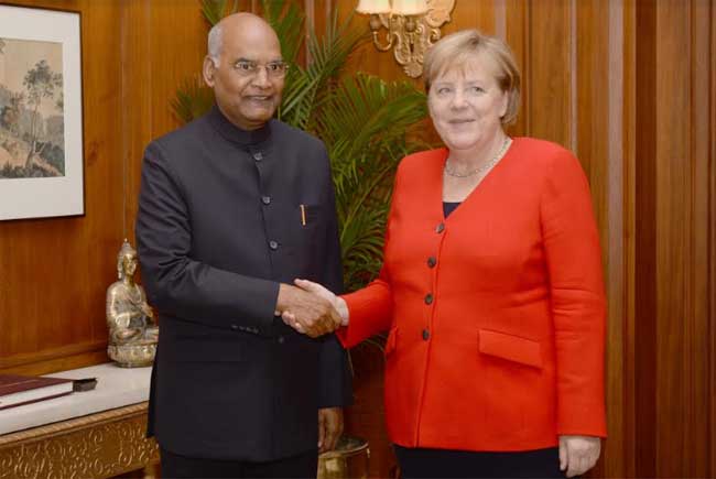 CHANCELLOR OF GERMANY CALLS ON THE PRESIDENT 1 02pres with german chancell