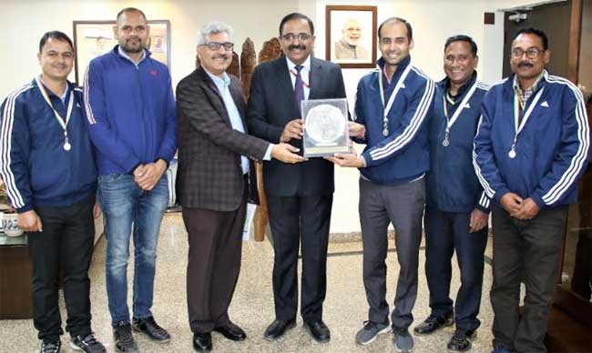 NHPC secures 3rd Position in 24th Inter-CPSU Volleyball Tournament 2019 1 12nhpc sports award