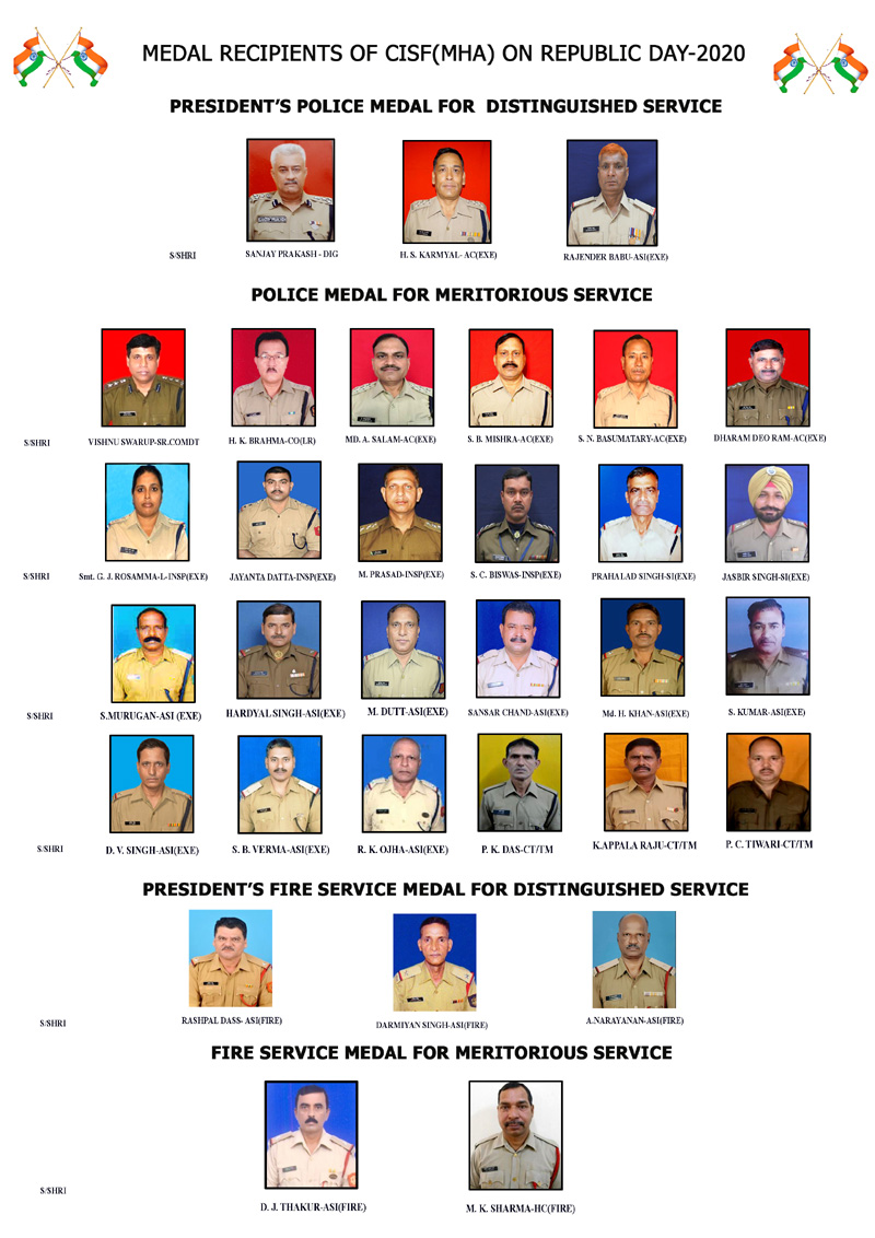 President's Police Medals on Republic Day-2020 5 president police medals