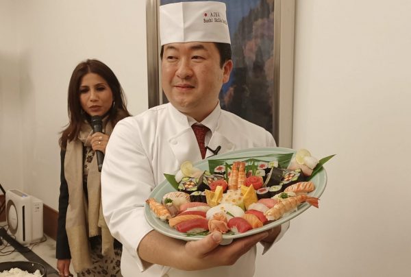 Japanese Embassy in India organises “An Evening with Japanese Food 2020” to promote Japanese food in India 1 japanesechef sushi scaled e1581054442348