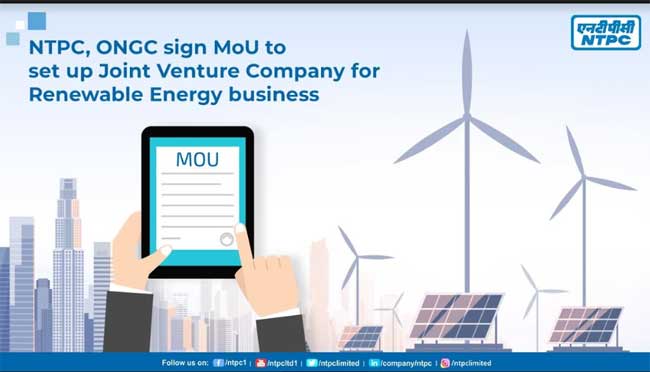 NTPC in pact with ONGC to set up Joint Venture Company for Renewable Energy Business 2 22ntpc mou