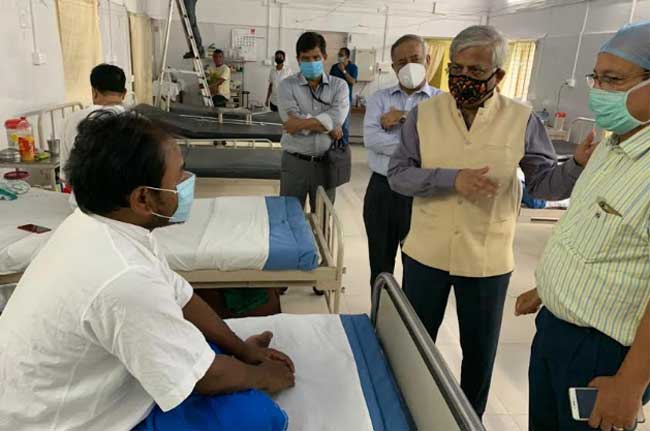 B Roy Director (HR&BD), OIL interacted with the patients 1 17oil inspection