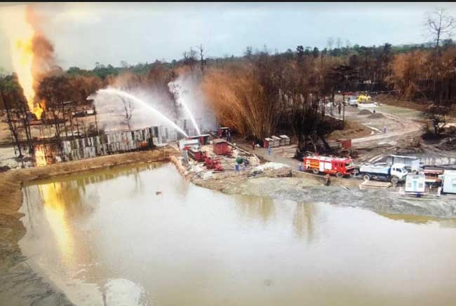 Blowout in Gas Well of Oil India Limited at Baghjan, Tinsukia District, Assam 24 June 2020 2 24oil fire