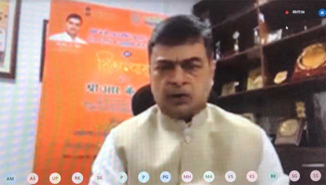 केन्द्रीय विद्युत राज्य मंत्री द्वारा पावरग्रिड सहरसा उप-केन्द्र में 400 के.वी. डी/सी किशनगंज – दरभंगा लाईन के लीलो का शिलान्यास 1 13power minister