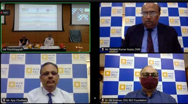 REC supports setting up of 2 MW Solar Power plant at IIM Tiruchirapalli 1 03rec inaug