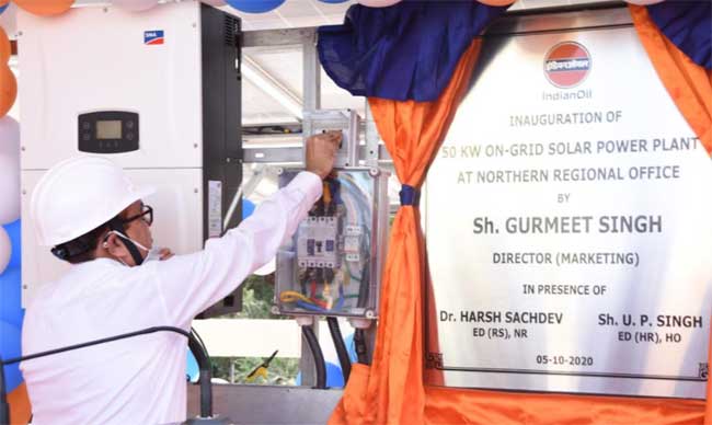 IndianOil’s Northern Regional Office commissions 50 KW On-Grid Rooftop Solar Power Plant 1 06iocl solar2