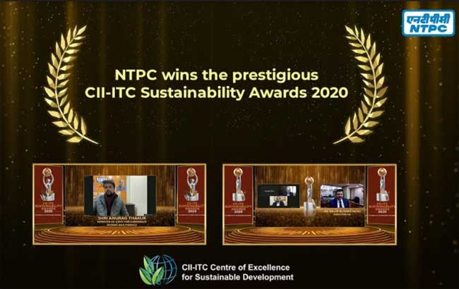 NTPC wins the prestigious CII-ITC Sustainability Awards 2020 2 23ntpc award1