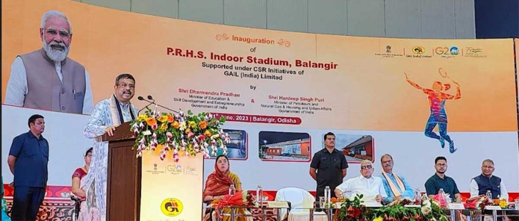P. R. H. S INDOOR STADIUM, UNDER GAIL’S CSR INITIATIVE AT BALANGIR INAUGURATED 12 12gail celebrate1