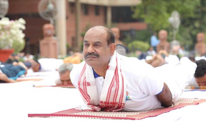 YOGA IS MOVING THE WORLD FROM 'ILLNESS' TO 'WELLNESS': LOK SABHA SPEAKER 12 21speaker yoga
