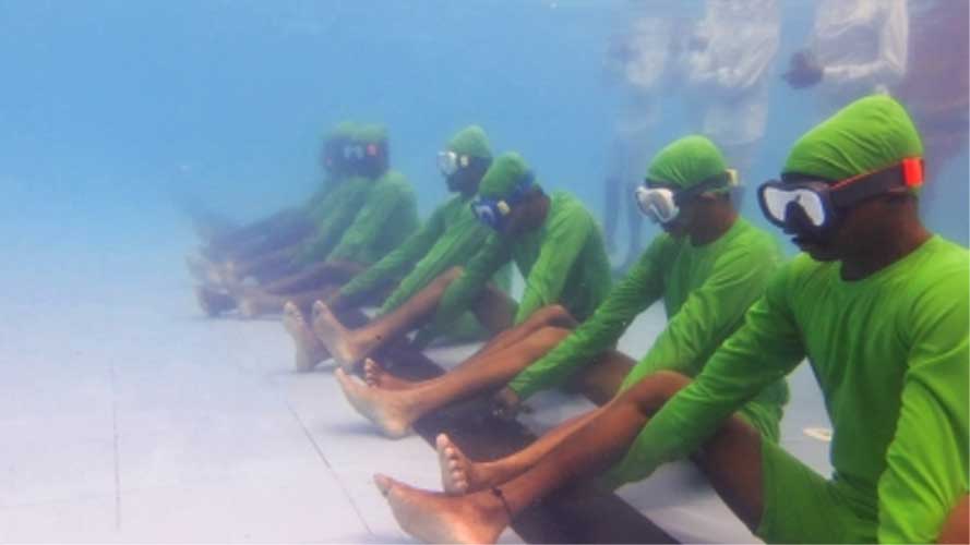 International Yoga Day: Army battalion holds underwater Yoga session in Kerala 12 22yoga sea water