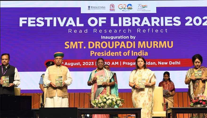 PRESIDENT OF INDIA INAUGURATES ‘FESTIVAL OF LIBRARIES’ 6 05murmu inaug2