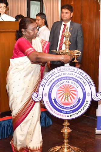 PRESIDENT OF INDIA LAUNCHES 'MY BENGAL, ADDICTION FREE BENGAL' CAMPAIGN ORGANIZED BY BRAHMA KUMARIS 6 17murmu launch